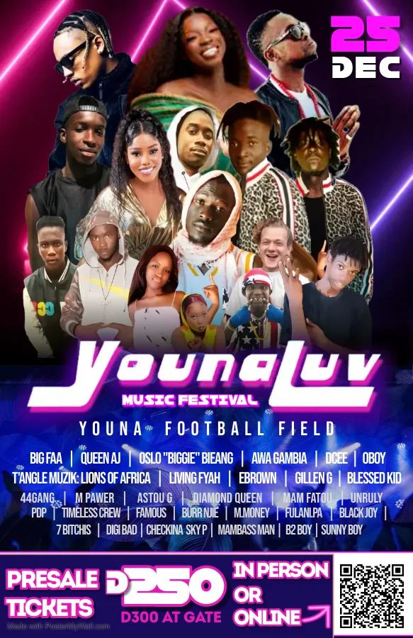 YounaLuv Poster: A Vibrant Celebration of Afrobeat and Gambian Culture