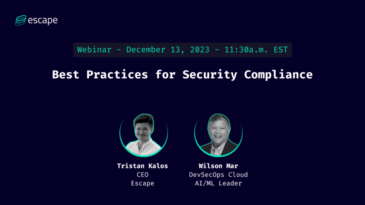 Cover image from a best practices webinar from Escape