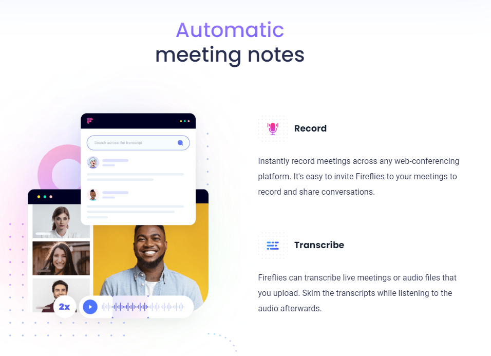 Automatic meeting notes in Fireflies