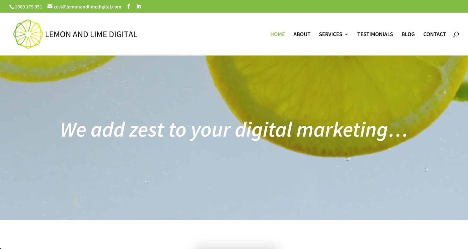 lemon and lime digital virtual assistant website example