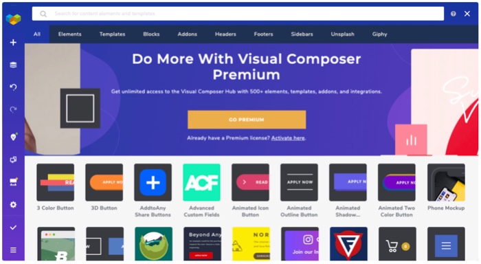 best WordPress page builders; Visual Composer