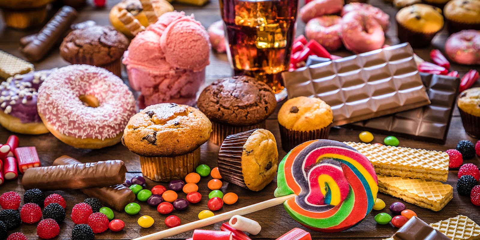 An array of different sugary sweets and treats
