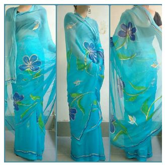 Saree Painting Design