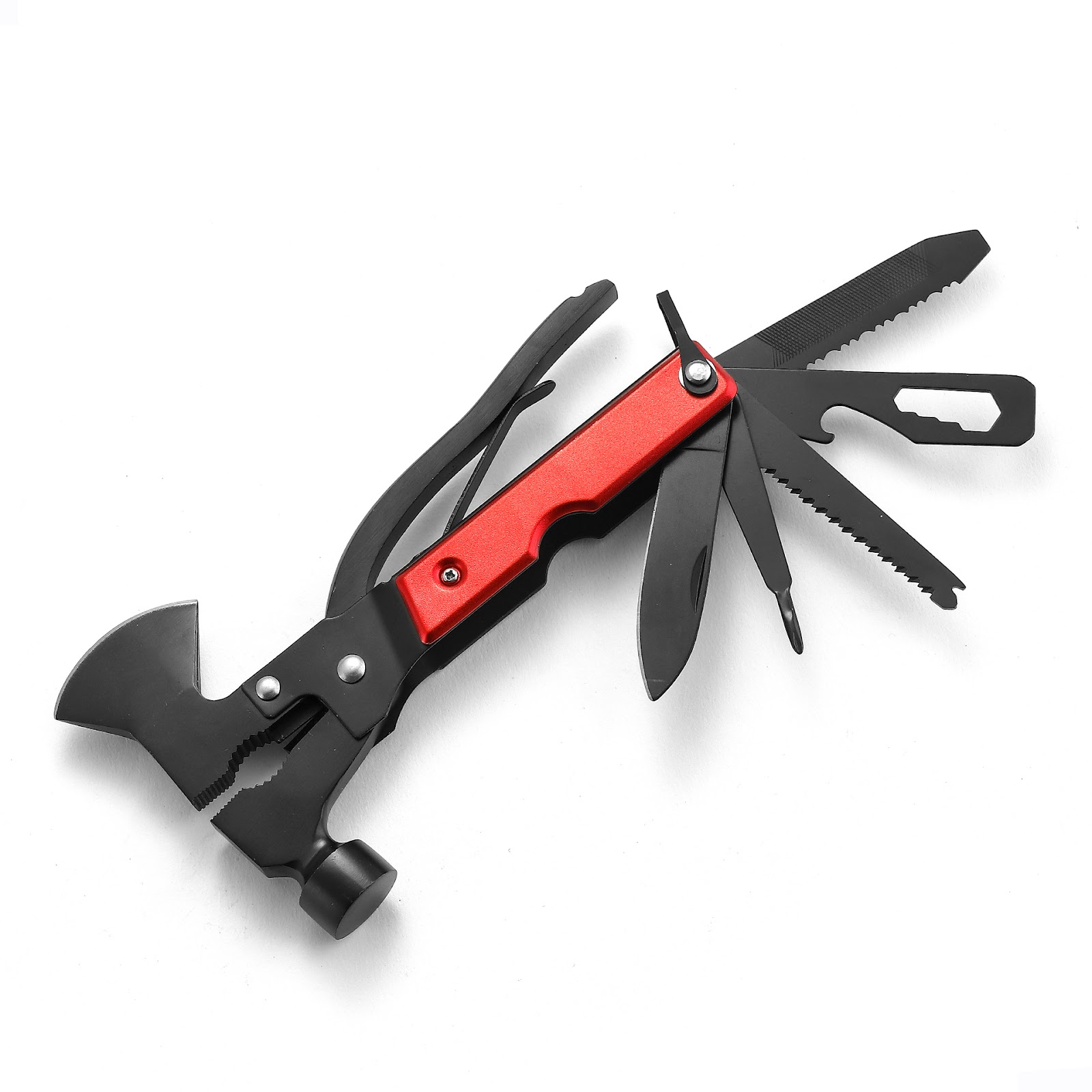 Volken 13-in-1 Multitool with a Hammer, Axe, and Knives