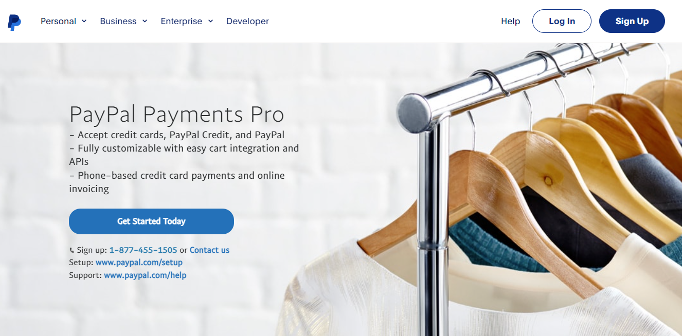 PayPal Payments Pro payment processing system
