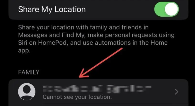 get location sharing information