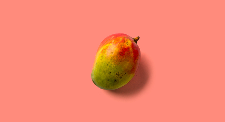 a mango on flat background