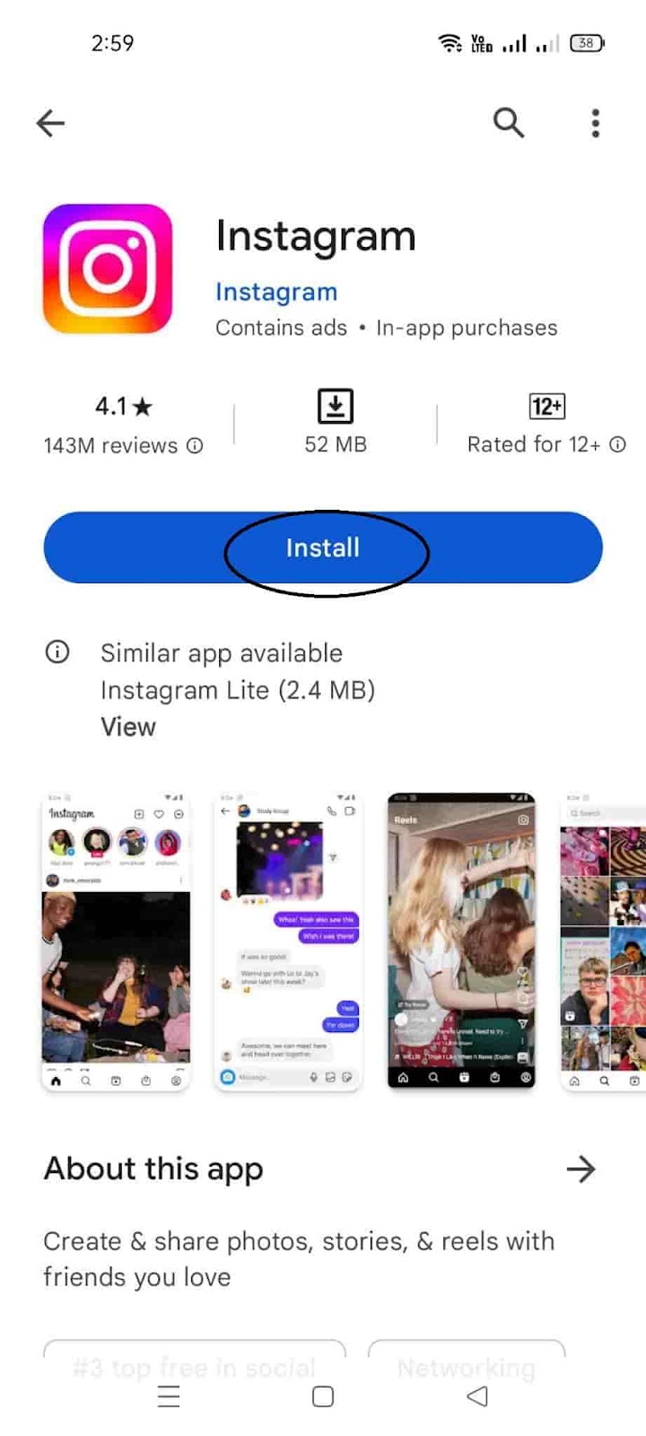 Loading Screen on Instagram - Install