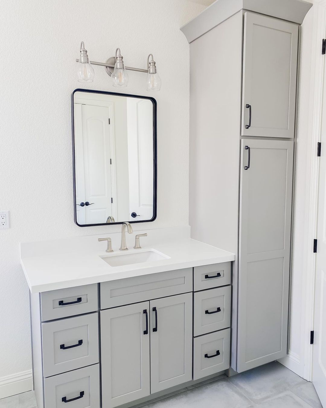 30 Classic And Elegant Grey Bathroom Cabinets For A Modern Setup