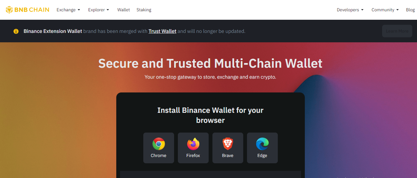 Binance Crypto Wallet