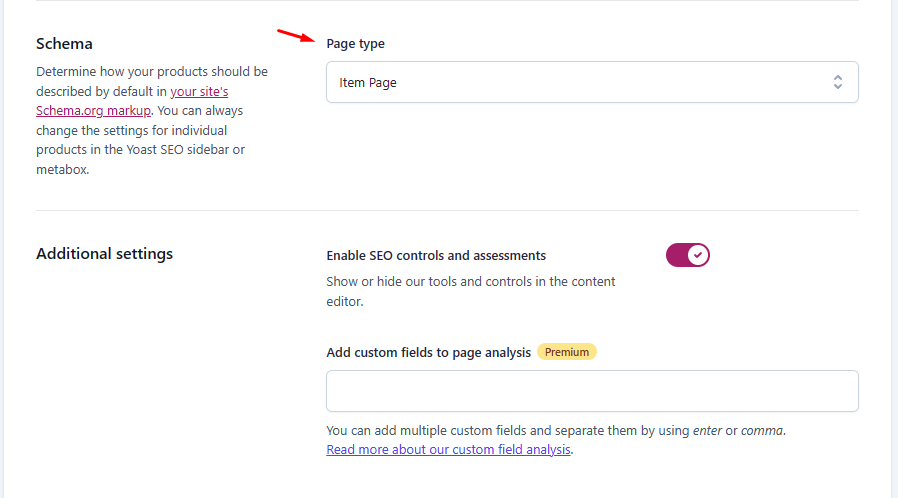 WooCommerce product schema settings