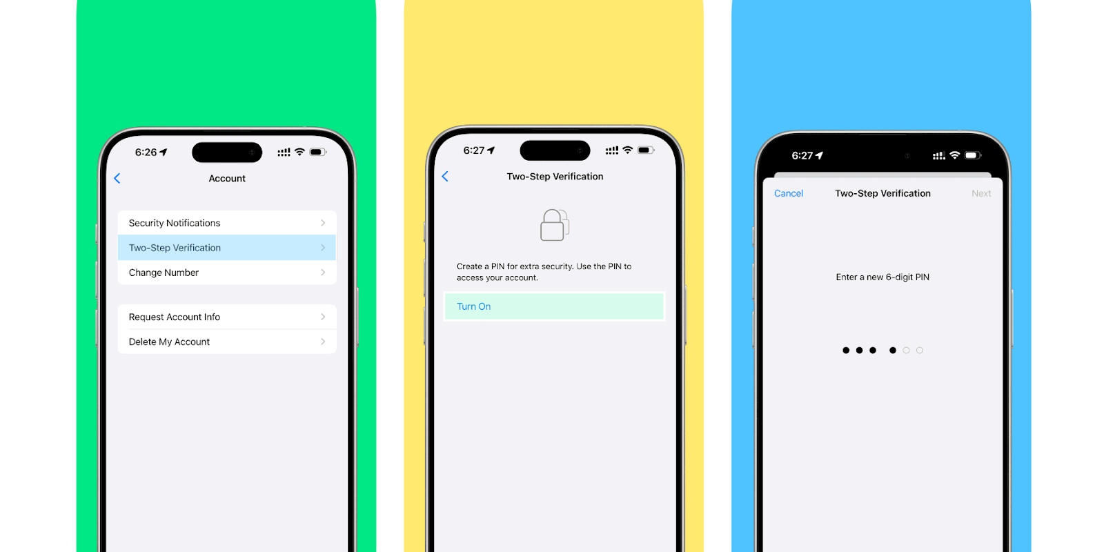 two-step verification for WhatsApp login