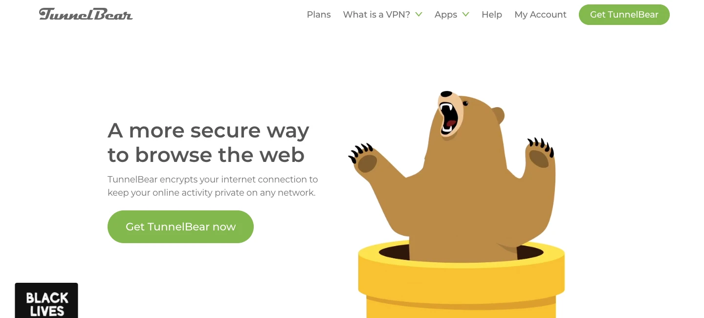 tunnelbear home page