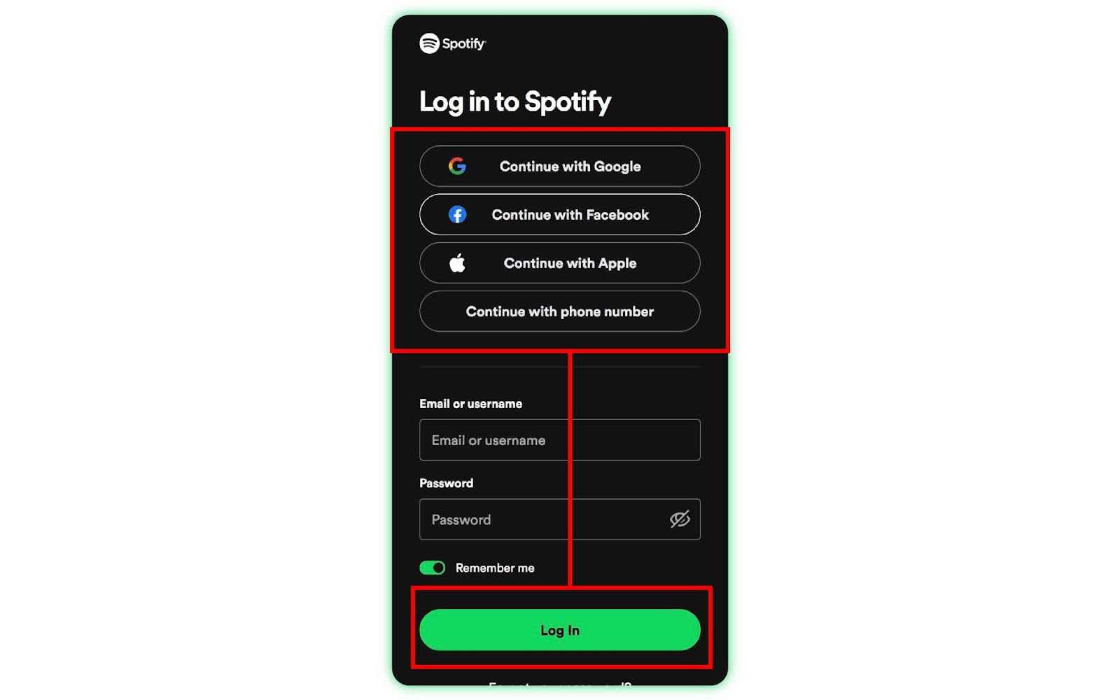 Log in or Sign up on the platform - how to get a Spotify Student discount