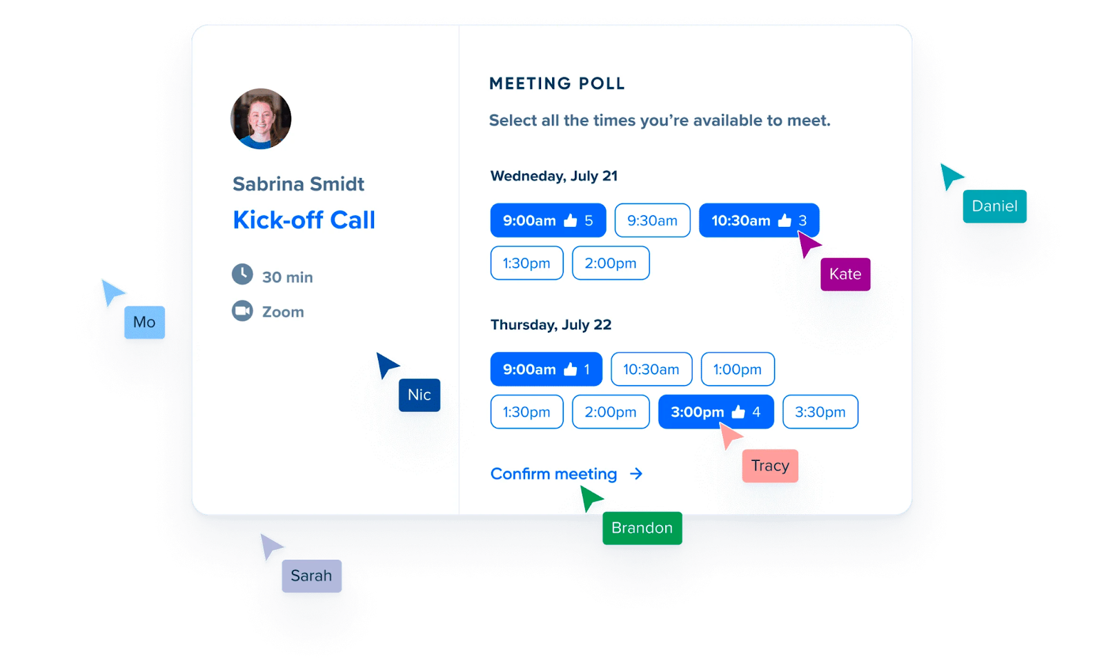 calendly meeting poll feature