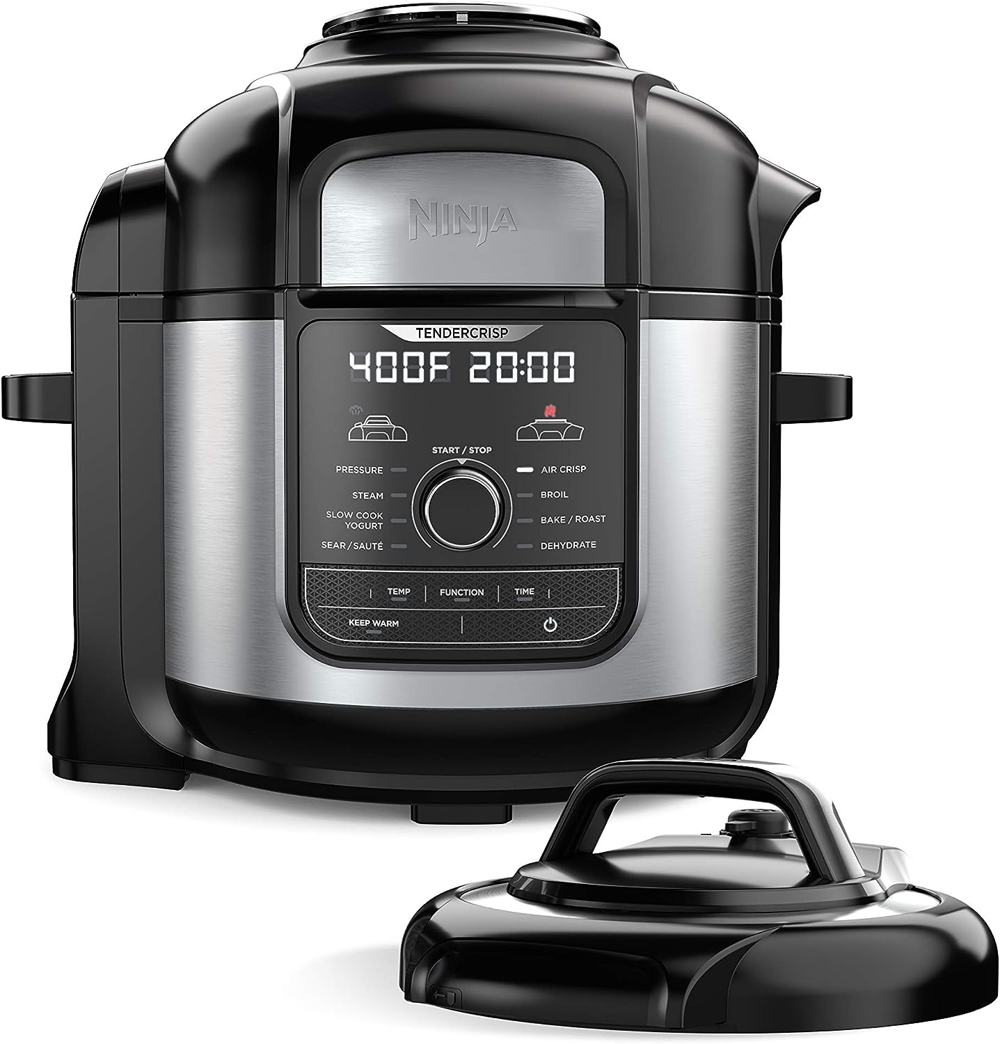 pressure cooker from Ninja showing control panel