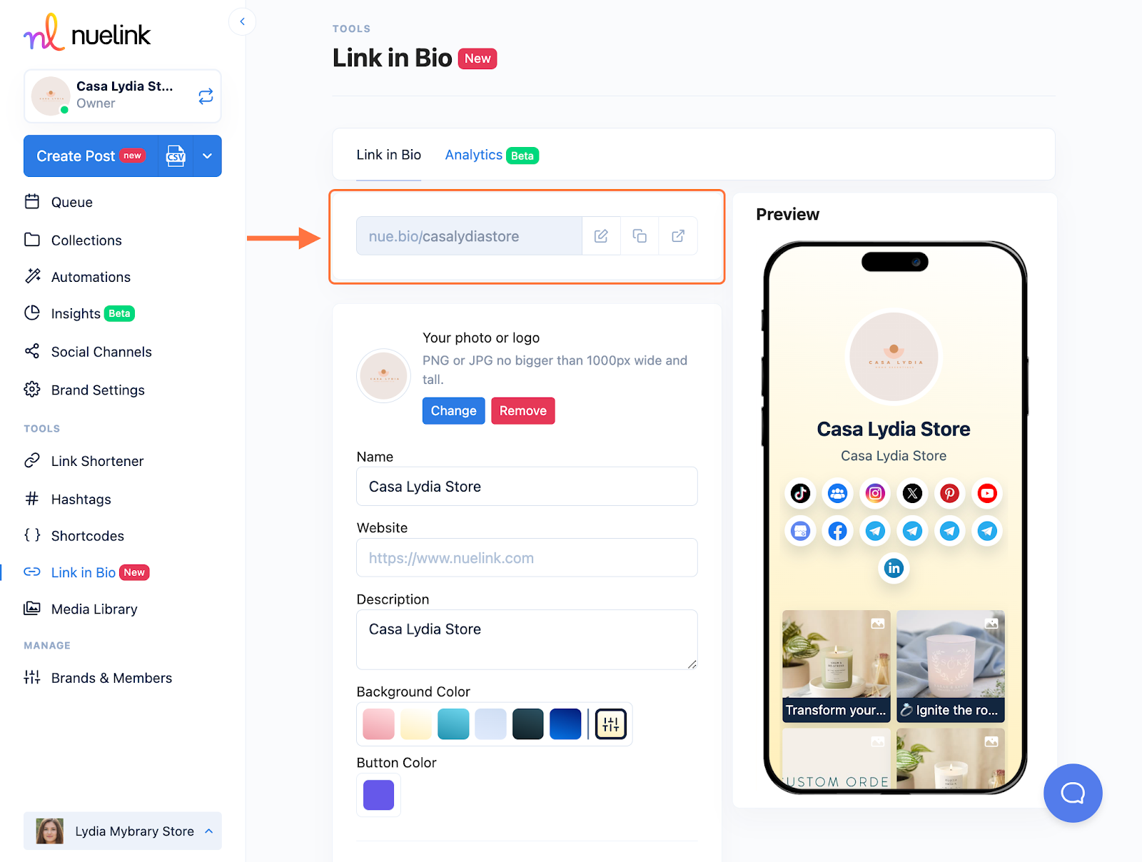 How to Set Up Link In Bio on Nuelink ? - Nuelink