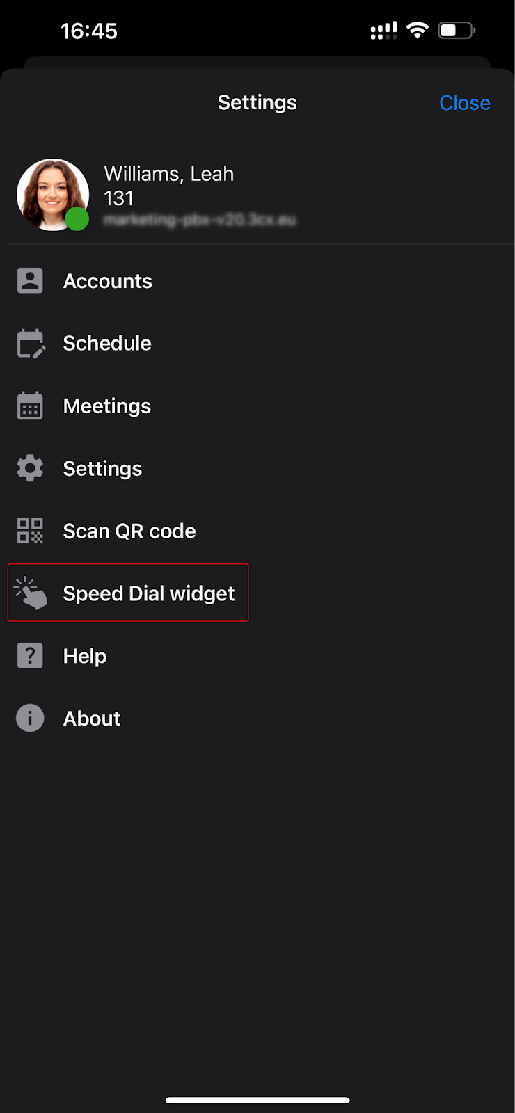 Speed Dial Widget in iOS App