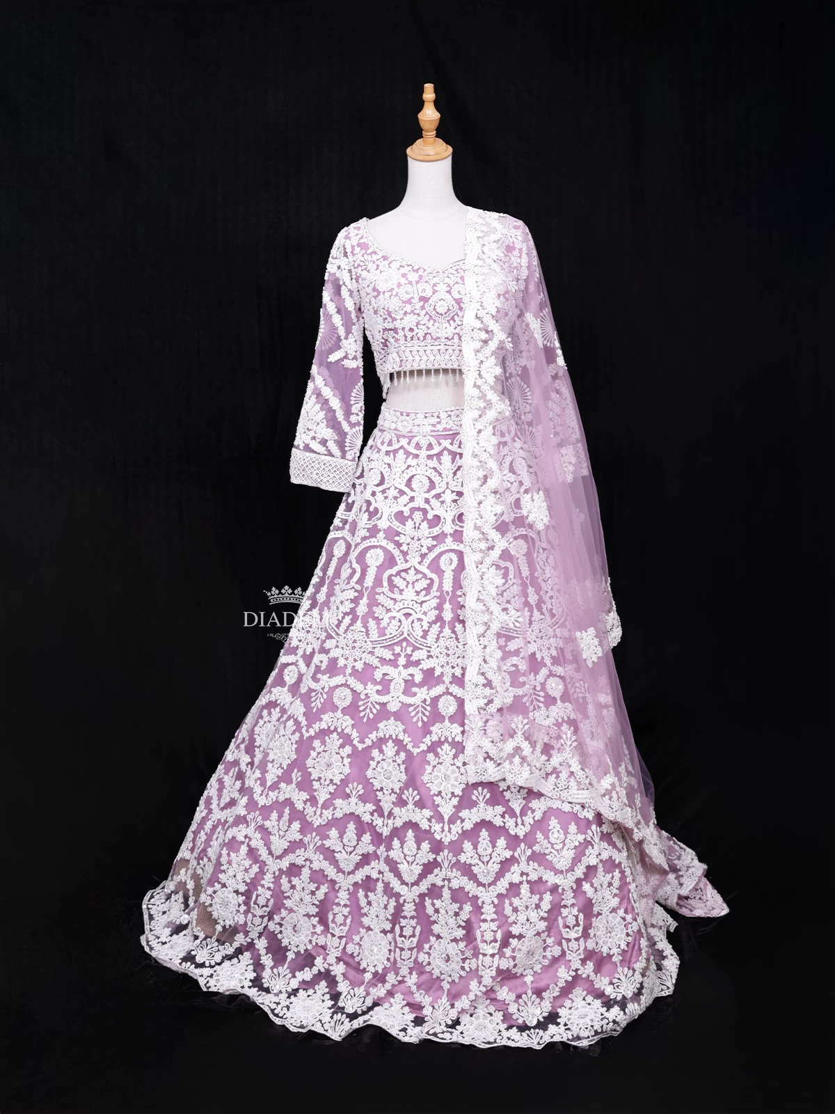 Full-Sleeve Bridal Lehenga Blouse Design | Diadem