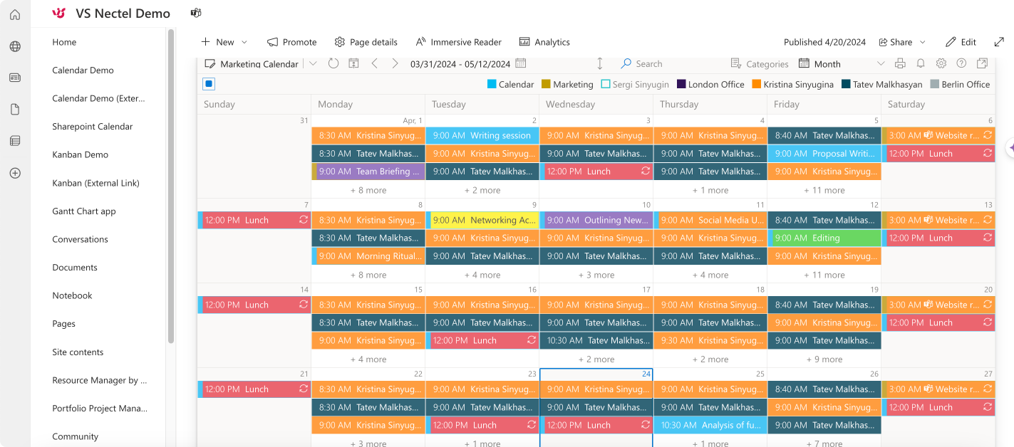 Meeting rooms consolidation in Virto Calendar