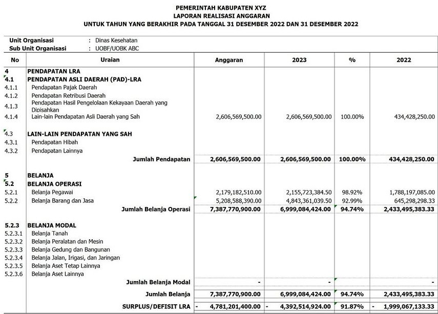 laporan realisasi anggaran, laporan realisasi anggaran sektor publik, laporan realisasi anggaran adalah, contoh laporan realisasi anggaran