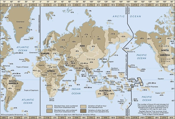 INTERNATIONAL DATE LINE DRAWN IN ZIGZAG MANNER