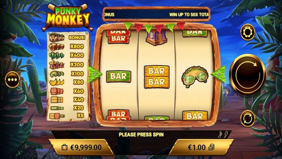 punky monkey slot screenshot by amigo