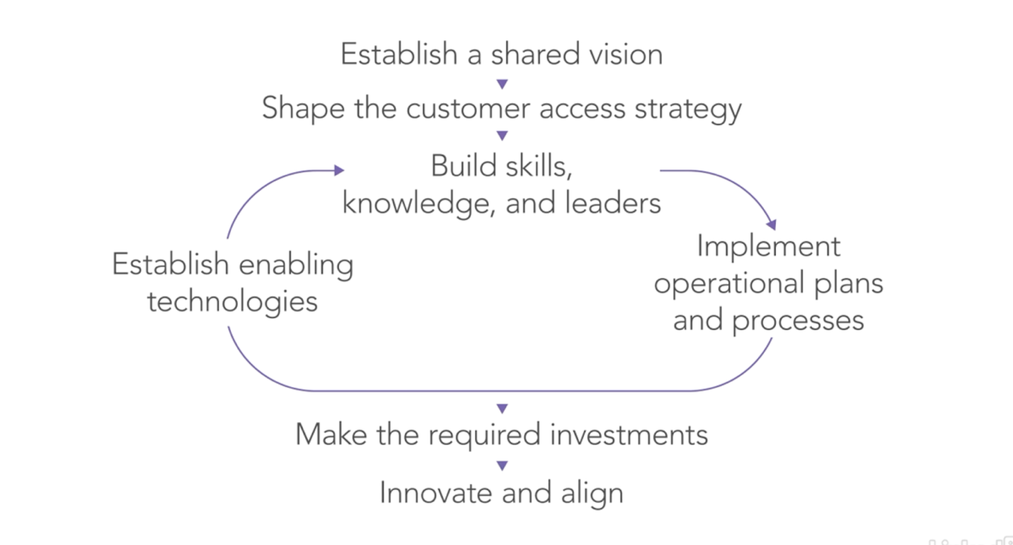 A diagram of a customer access strategyDescription automatically generated