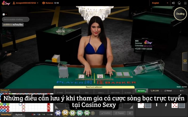 Những điều cần lưu ý khi tham gia cá cược sòng bạc trực tuyến tại Casino Sexy