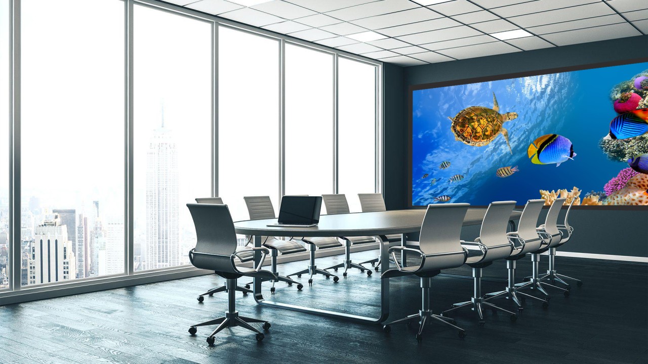 Display different content in a single screen. Image Source: LinkedIn. Video Wall Technology - Rev Interactive.