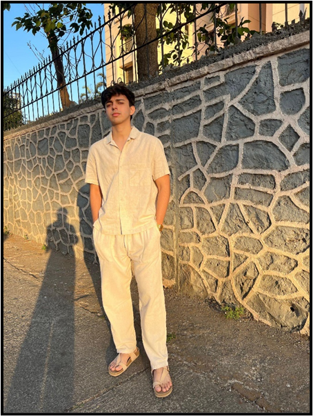 Fashion Creators Aryan Nalawade in a linen on linen outfit for Summer Fashion