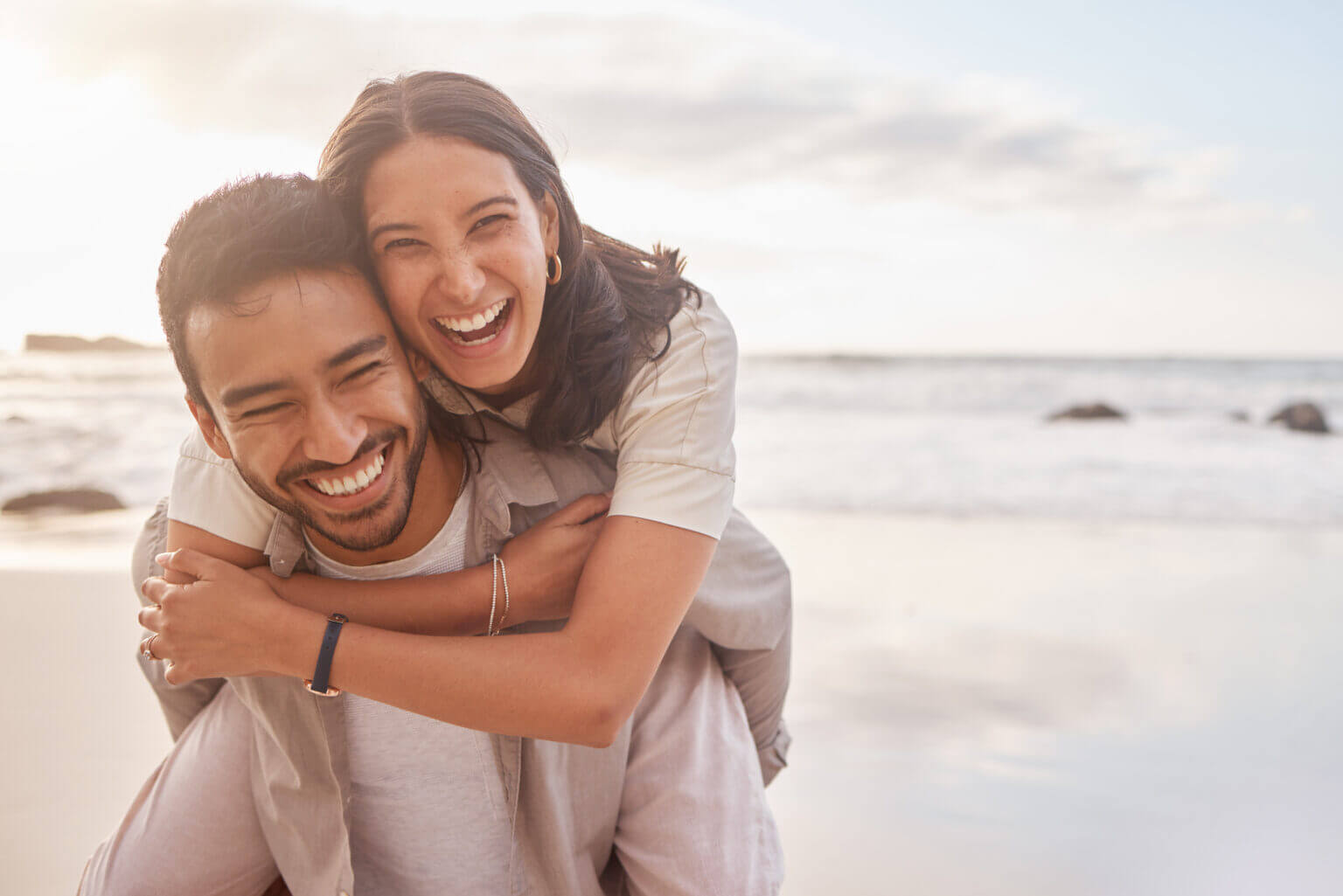 couple on the beach 