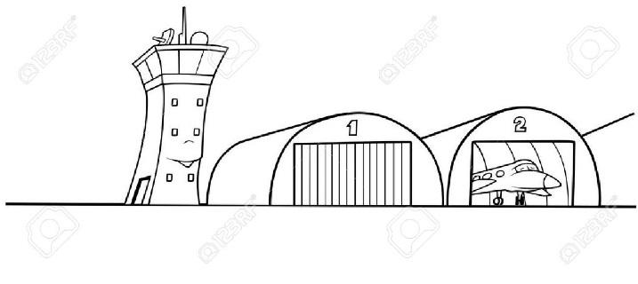 http://previews.123rf.com/images/derocz/derocz1101/derocz110100157/8669808-Airport-Hangar-Black-and-White-Cartoon-illustration-Vector-Stock-Vector.jpg