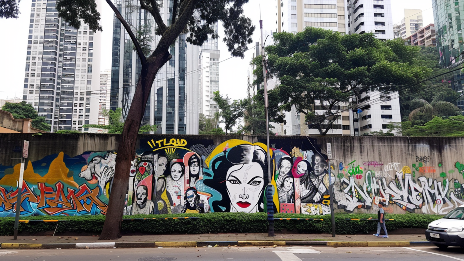 Street art in Vila Madalena in Sao Paulo, Brazil
