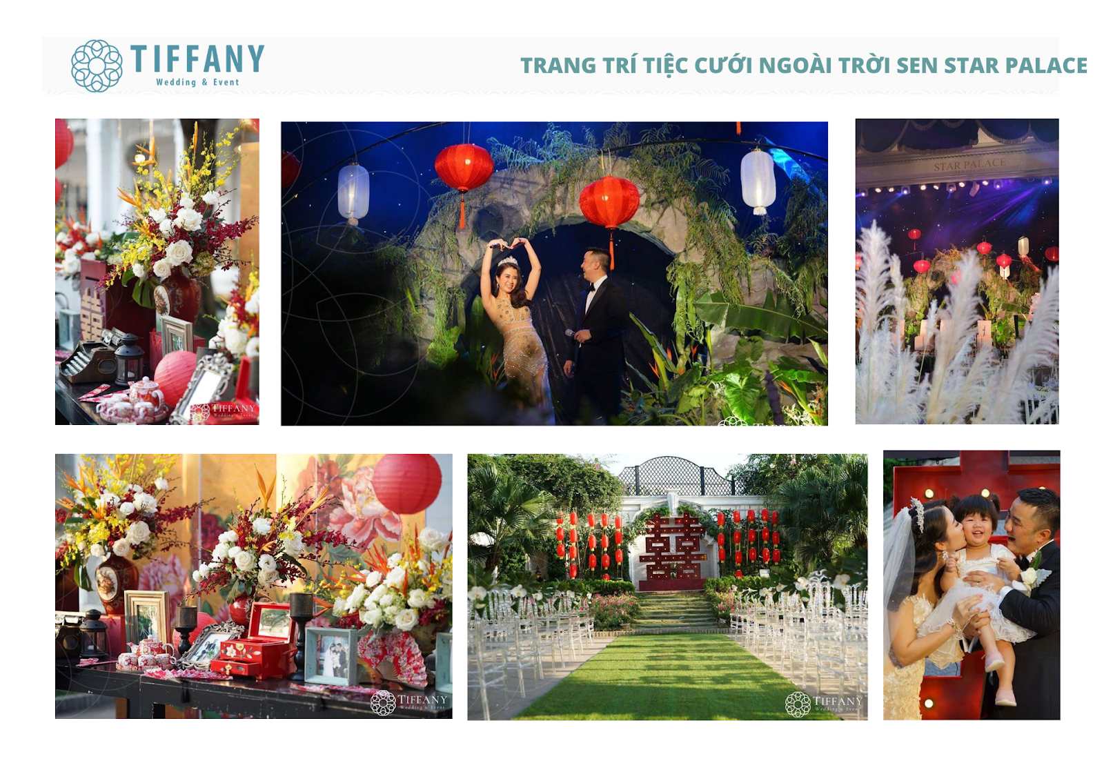 Hình ảnh tổng quan về concept trang trí tiệc cưới ngoài trời “Shanghai 1920s”