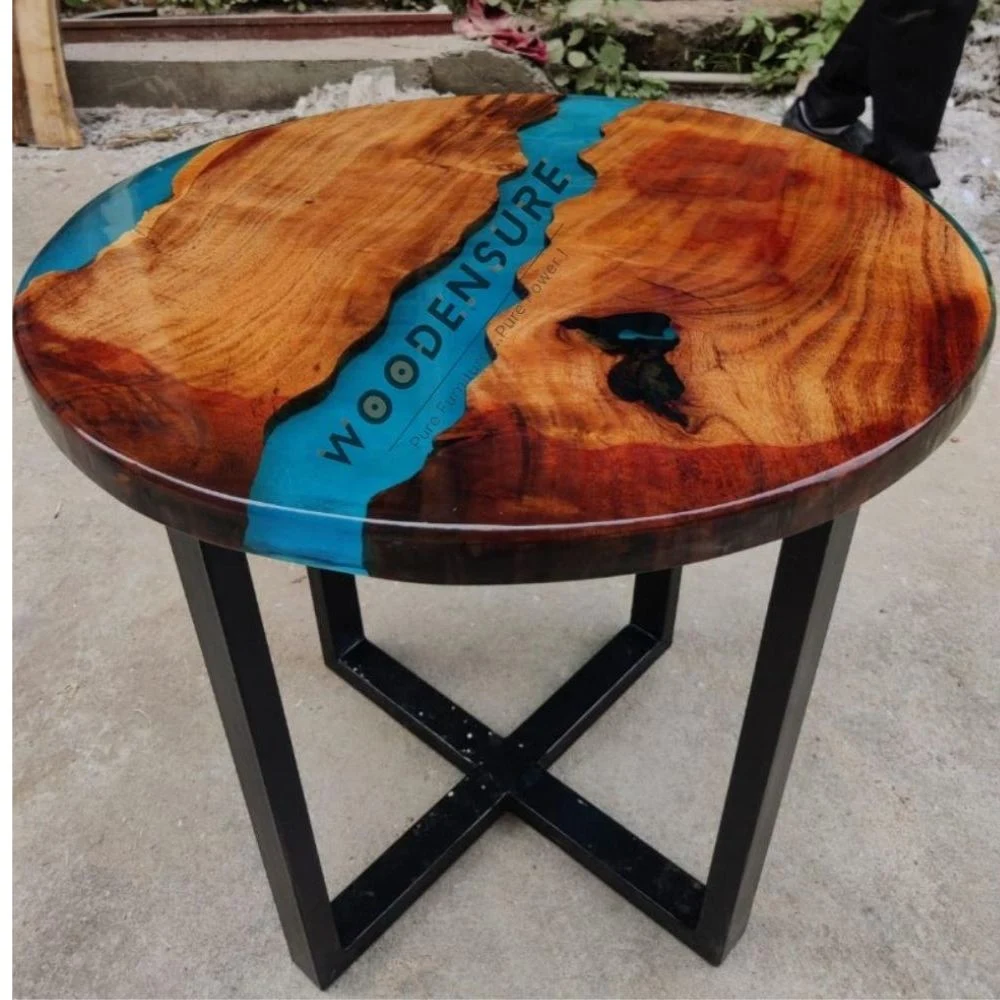 a beautiful resin art center table fro home