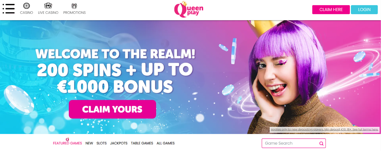 Queenplay casino Homepage