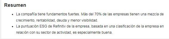 Puntuación ESG de Refinitiv