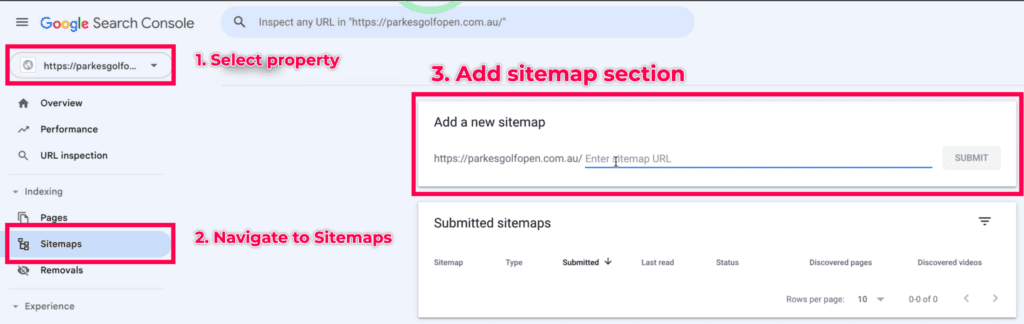 Submit Sitemap