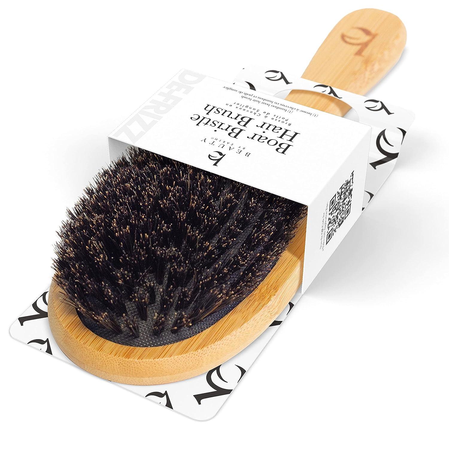 Boar Bristle Hair Brush -Porcupine Style - Mixed Bristle Natural Woode –  GranNaturals