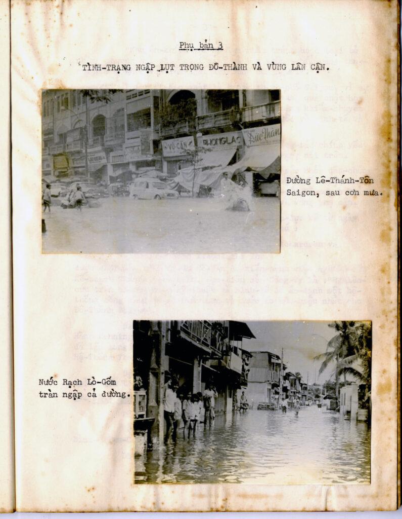 A page of a book with pictures of a flooded street

Description automatically generated