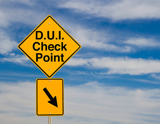 D.U.I. Check Point A sign that says "D.U.I. Check Point." dui checkpoint stock pictures, royalty-free photos & images