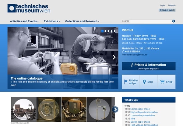 web del Museo Tecnológico de Viena