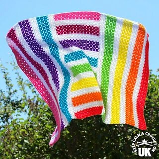 Simple and easy Crochet rainbow blanket patterns