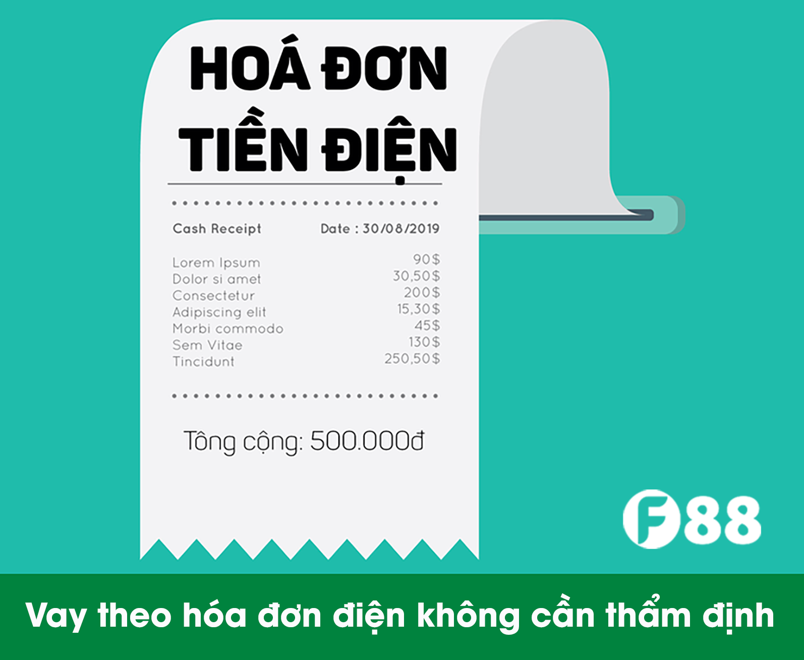 Vay theo hóa đơn điện không thẩm định