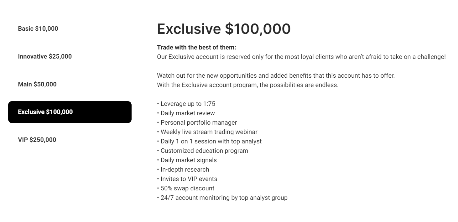 Winstone Investment Group account types