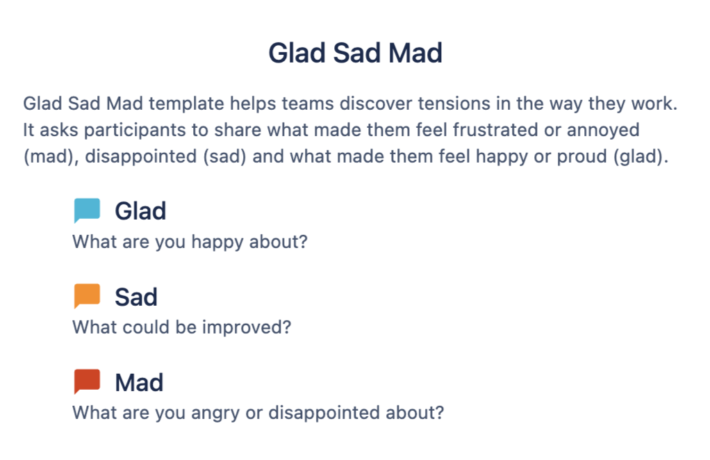 Sad and Mad Retrospective Meeting Template