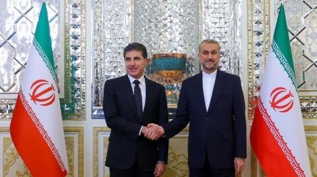 رئیس اقلیم کردستان عراق در دیدار با وزیر خارجه ایران