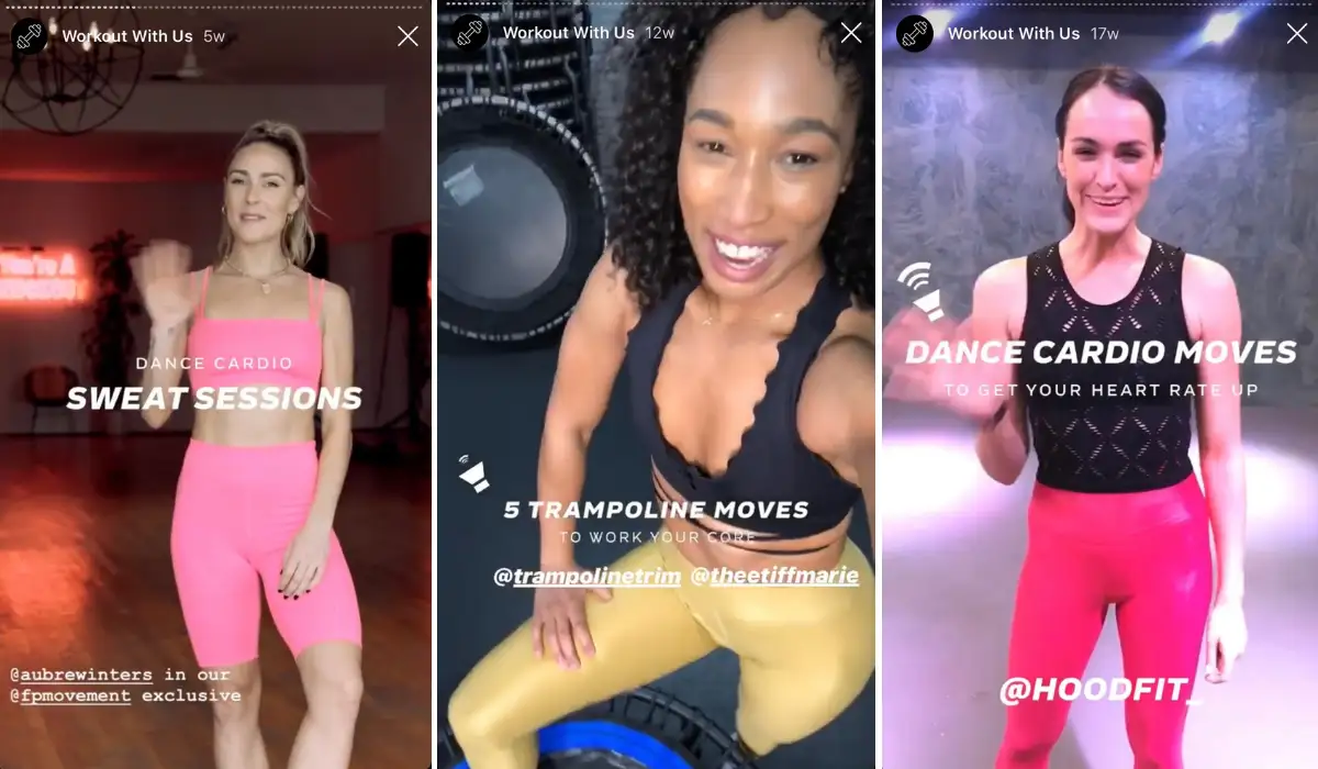 Carbon38 uses Instagram stories to promote their clothes