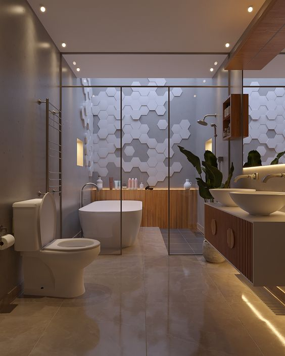 desain kamar mandi hotel modern futuristik